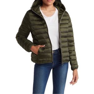 Save The Duck Alexis Water-Resistant Hooded Puffer Jacket Size Large